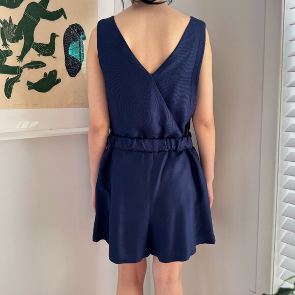 3.1 Phillip Lim Navy Silk Romper, size 0. - Picture 2 of 12
